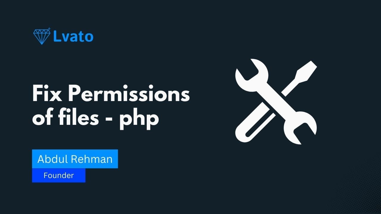 Fix Permissions of files php